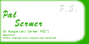 pal sermer business card